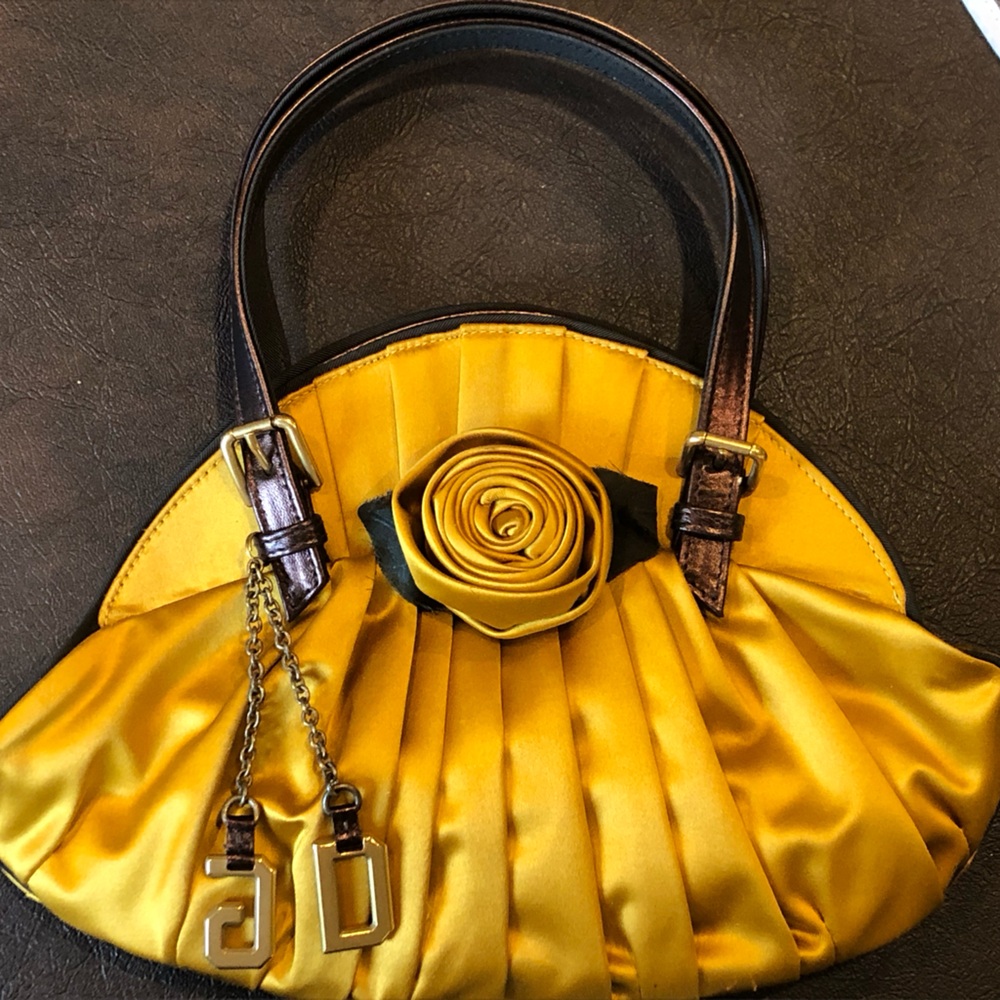 Gold Silk Flower Dolce & Gabbana Vintage Handbag